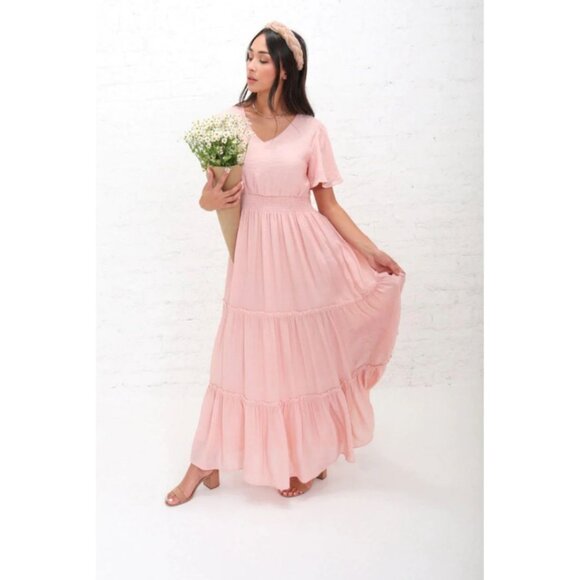 Mikarose Rose Pink Maxi Dress - Picture 2 of 13